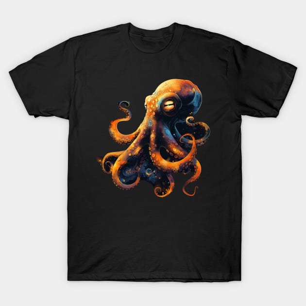 Cosmic Octopus T-Shirt by PixelPusherArt